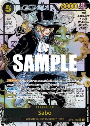 Sabo (Alternate Art) (Manga) (OP04-083) - [Kingdoms of Intrigue] Foil