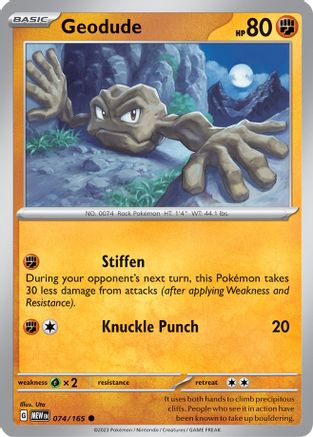 Geodude (074/165) [Scarlet & Violet 151] Reverse Holofoil
