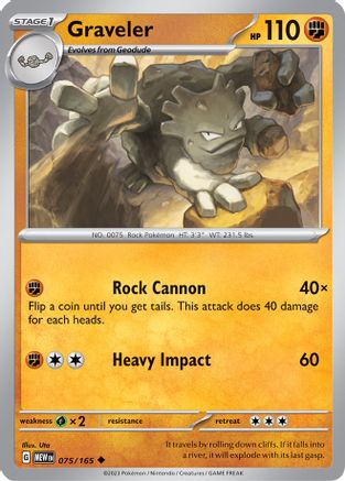 Graveler (075/165) [Scarlet & Violet 151] Reverse Holofoil