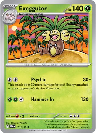 Exeggutor (103/165) [Scarlet & Violet 151] Reverse Holofoil