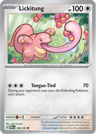 Lickitung (108/165) [Scarlet & Violet 151] Reverse Holofoil
