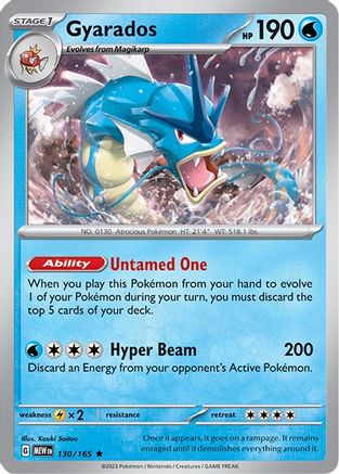 Gyarados (130/165) [Scarlet & Violet 151] Reverse Holofoil