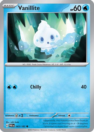 Vanillite (043/182) [Scarlet & Violet: Paradox Rift] Reverse Holofoil