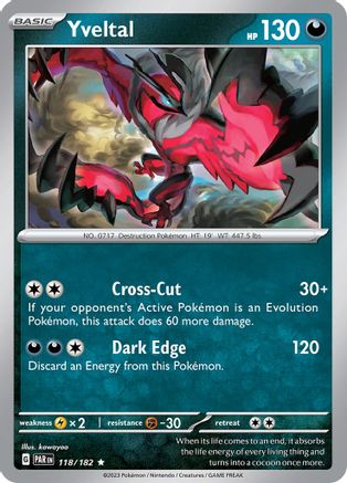 Yveltal (118/182) [Scarlet & Violet: Paradox Rift] Reverse Holofoil