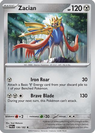 Zacian (136/182) [Scarlet & Violet: Paradox Rift] Reverse Holofoil