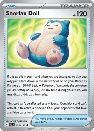 Snorlax Doll (175/182) [Scarlet & Violet: Paradox Rift] Reverse Holofoil