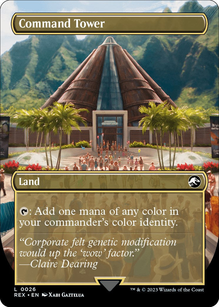 Command Tower // Commander Tower (Borderless) [Jurassic World Collection] Foil