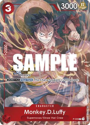 Monkey.D.Luffy (006) (CS 2023 Celebration Pack) (P-006) - [One Piece Promotion Cards] Foil