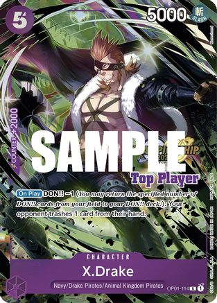 X.Drake (CS 2023 Top Players Pack) (OP01-114) - [One Piece Promotion Cards] Foil