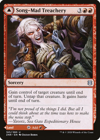Song-Mad Treachery // Song-Mad Ruins [Zendikar Rising] Foil