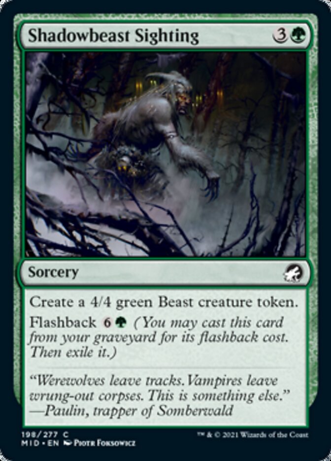Shadowbeast Sighting [Innistrad: Midnight Hunt] Foil