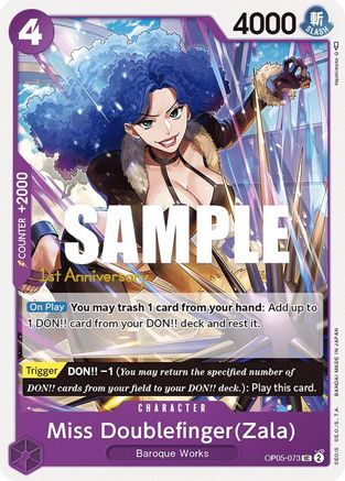Miss Doublefinger(Zala) (OP05-073) - [Awakening of the New Era: 1st Anniversary Tournament Cards]