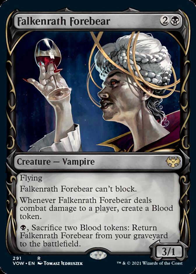 Falkenrath Forebear (Showcase Fang Frame) [Innistrad: Crimson Vow] Foil