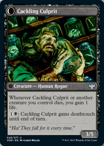 Panicked Bystander // Cackling Culprit [Innistrad: Crimson Vow] Foil