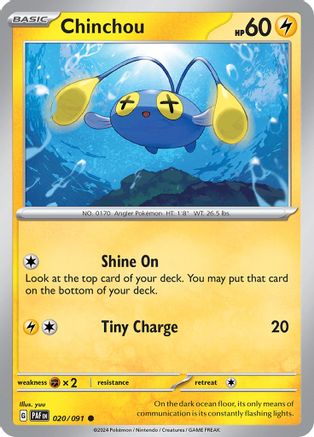 Chinchou (020/091) [Scarlet & Violet: Paldean Fates] Reverse Holofoil