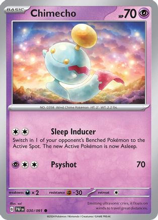 Chimecho (030/091) [Scarlet & Violet: Paldean Fates] Reverse Holofoil