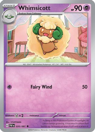 Whimsicott (035/091) [Scarlet & Violet: Paldean Fates] Reverse Holofoil