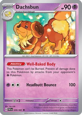 Dachsbun (039/091) [Scarlet & Violet: Paldean Fates] Reverse Holofoil