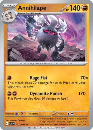Annihilape (047/091) [Scarlet & Violet: Paldean Fates] Reverse Holofoil