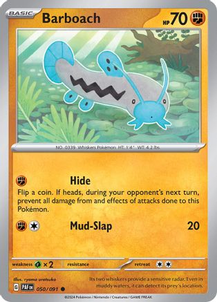 Barboach (050/091) [Scarlet & Violet: Paldean Fates] Reverse Holofoil