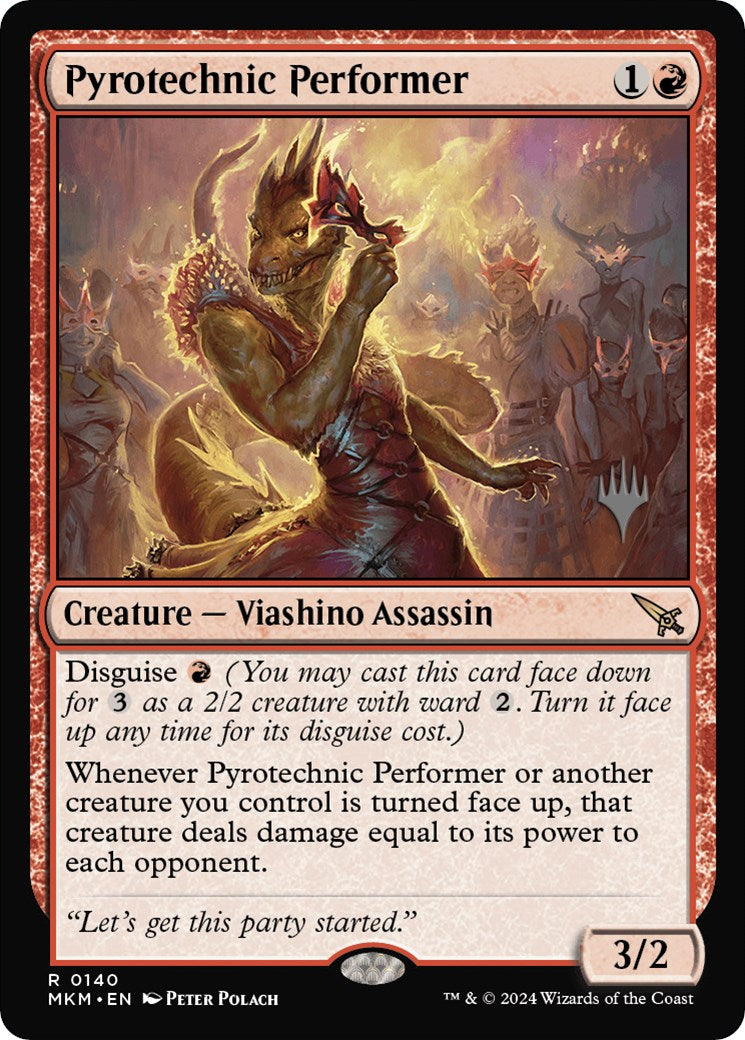 Pyrotechnic Performer (Promo Pack) [Murders at Karlov Manor Promos] Foil