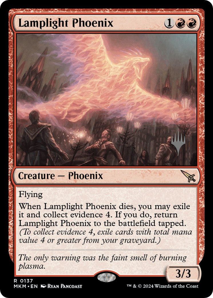 Lamplight Phoenix (Promo Pack) [Murders at Karlov Manor Promos] Foil