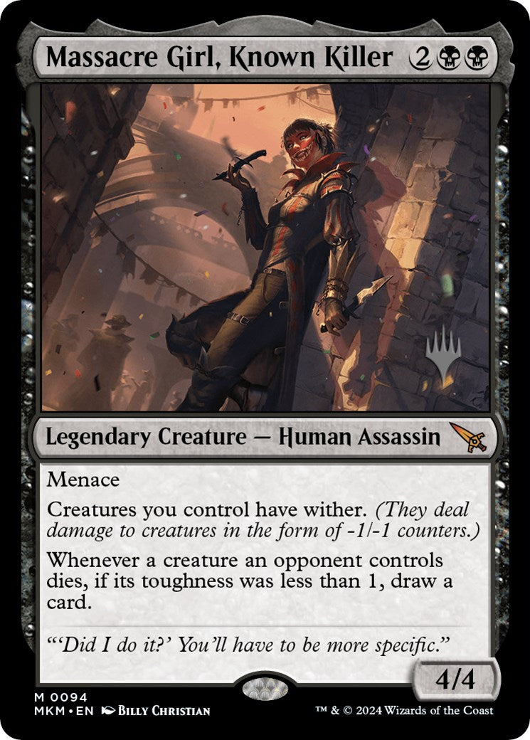 Massacre Girl, Known Killer (Promo Pack) [Murders at Karlov Manor Promos] Foil