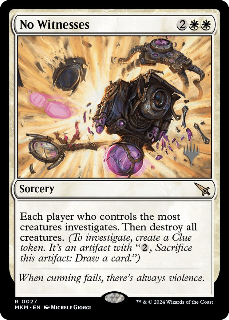 No Witnesses (Promo Pack) [Murders at Karlov Manor Promos] Foil
