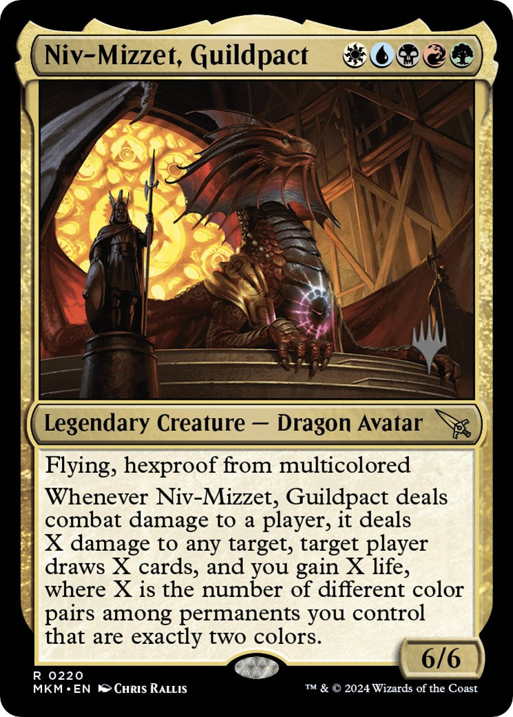 Niv-Mizzet, Guildpact (Promo Pack) [Murders at Karlov Manor Promos] Foil