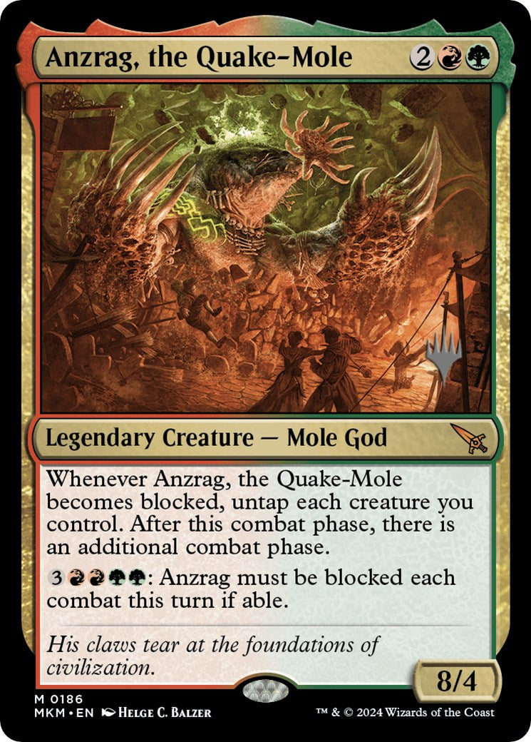 Anzrag, the Quake-Mole (Promo Pack) [Murders at Karlov Manor Promos] Foil