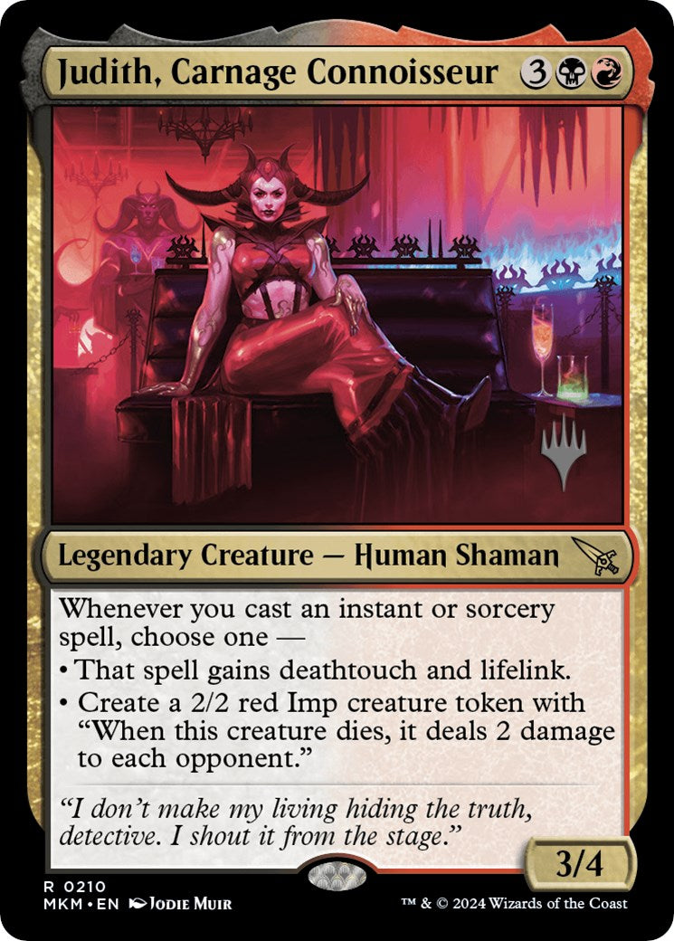 Judith, Carnage Connoisseur (Promo Pack) [Murders at Karlov Manor Promos] Foil