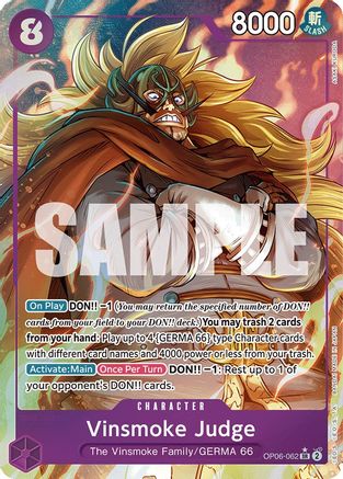 Vinsmoke Judge (Alternate Art) (OP06-062) - [Wings of the Captain] Foil