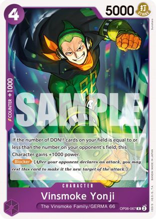 Vinsmoke Yonji (067) (OP06-067) - [Wings of the Captain]