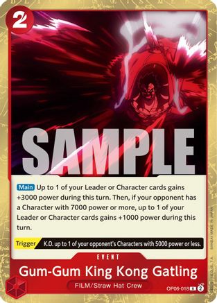 Gum-Gum King Kong Gatling (OP06-018) - [Wings of the Captain] Foil