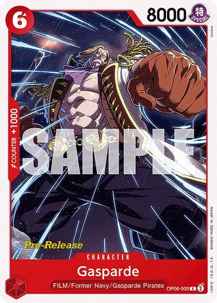 Gasparde (OP06-005) - [Wings of the Captain Pre-Release Cards]