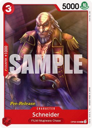 Schneider (OP06-008) - [Wings of the Captain Pre-Release Cards]