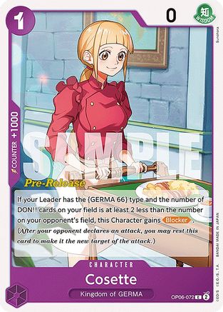 Cosette (OP06-072) - [Wings of the Captain Pre-Release Cards]