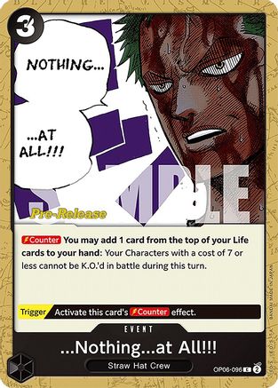 ...Nothing...at All!!! (OP06-096) - [Wings of the Captain Pre-Release Cards]