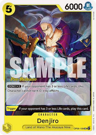 Denjiro (OP06-109) - [Wings of the Captain Pre-Release Cards]