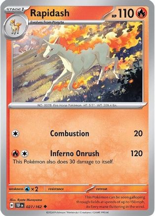 Rapidash (027/162) [Scarlet & Violet: Temporal Forces] Reverse Holofoil