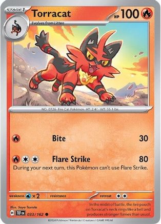 Torracat (033/162) [Scarlet & Violet: Temporal Forces] Reverse Holofoil