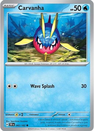 Carvanha (042/162) [Scarlet & Violet: Temporal Forces] Reverse Holofoil