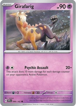 Girafarig (066/162) [Scarlet & Violet: Temporal Forces] Reverse Holofoil