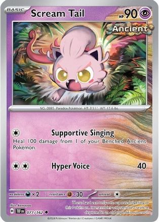 Scream Tail (077/162) [Scarlet & Violet: Temporal Forces] Reverse Holofoil