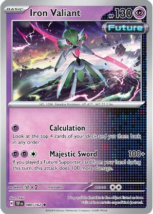 Iron Valiant (080/162) [Scarlet & Violet: Temporal Forces] Reverse Holofoil