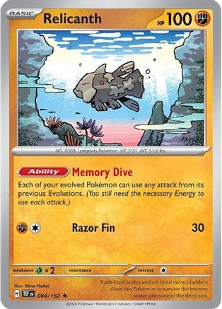 Relicanth (084/162) [Scarlet & Violet: Temporal Forces] Reverse Holofoil