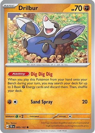 Drilbur (085/162) [Scarlet & Violet: Temporal Forces] Reverse Holofoil