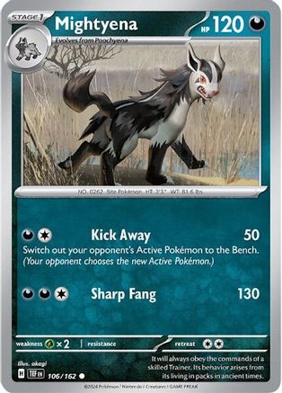 Mightyena (106/162) [Scarlet & Violet: Temporal Forces] Reverse Holofoil