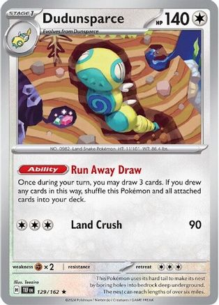 Dudunsparce (129/162) [Scarlet & Violet: Temporal Forces] Reverse Holofoil