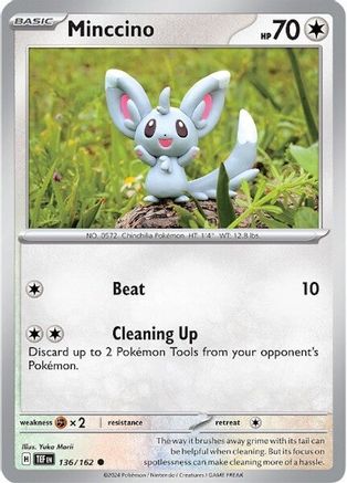 Minccino (136/162) [Scarlet & Violet: Temporal Forces] Reverse Holofoil